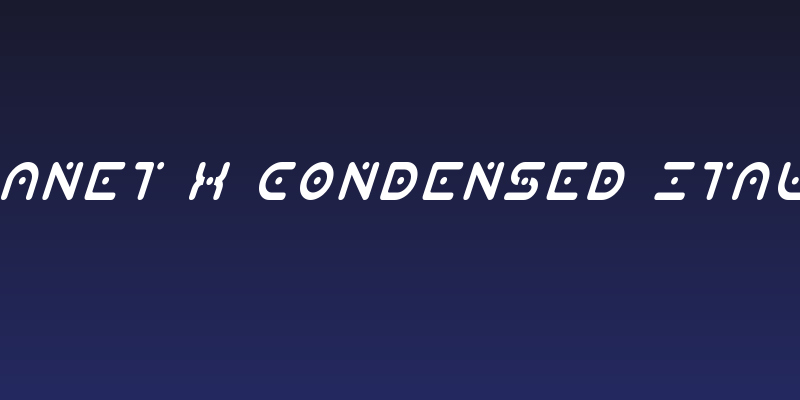 Planet X Condensed Italic Social Header