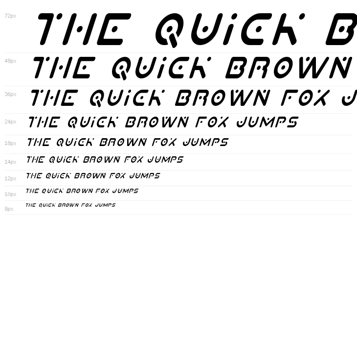 Planet X Condensed Italic Waterfall