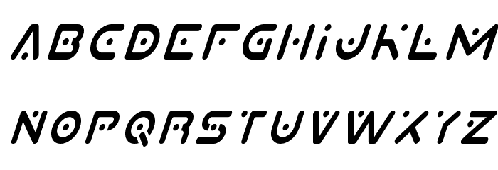 Planet X Condensed Italic Font LOWERCASE