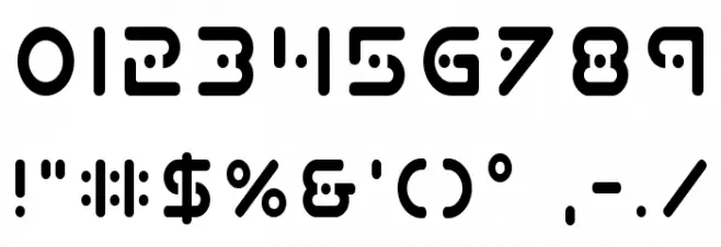 Planet X Condensed Font OTHER CHARS