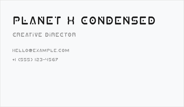 Planet X Condensed Business Card