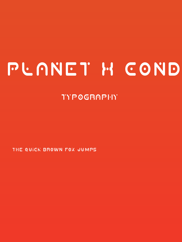 Planet X Condensed Poster