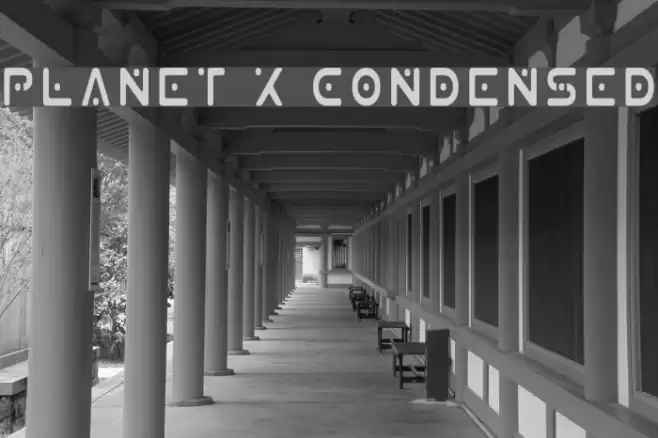 Planet X Condensed フォント examples