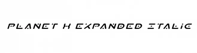 Planet X Expanded Italic  les polices de caractères gratuit tlcharger