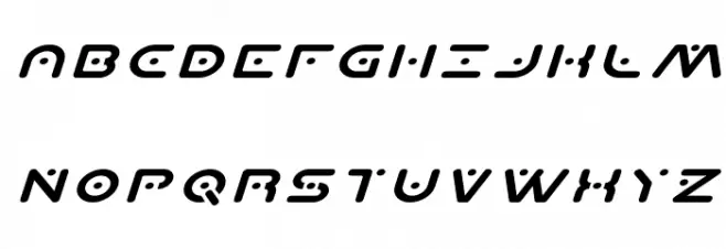 Planet X Expanded Italic Schriftart Groß