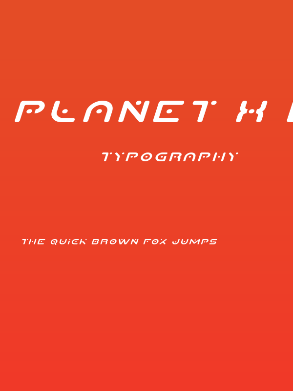Planet X Expanded Italic Poster