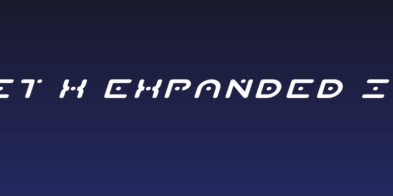 Planet X Expanded Italic Social Header