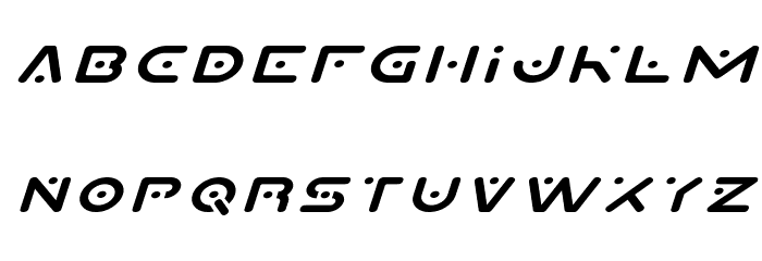 Planet X Expanded Italic Font LOWERCASE