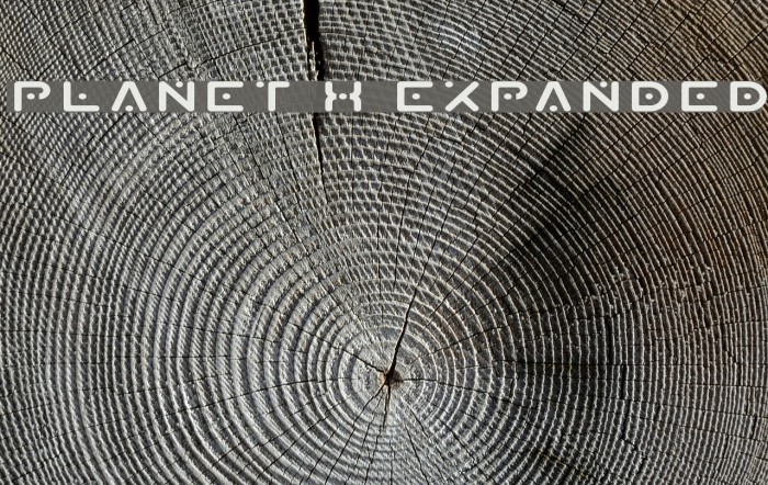 Planet X Expanded Font examples