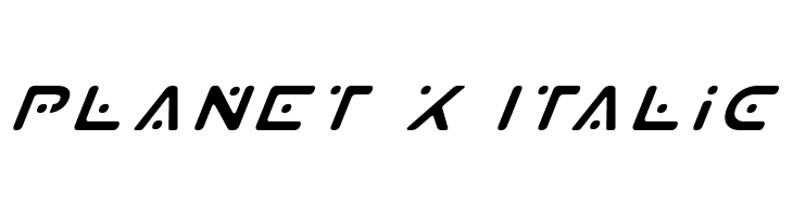 Planet X Italic  Скачать бесплатные шрифты