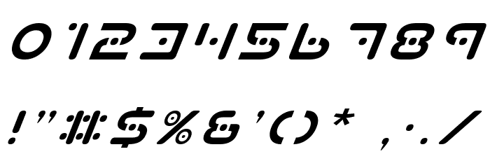 Planet X Italic Font OTHER CHARS