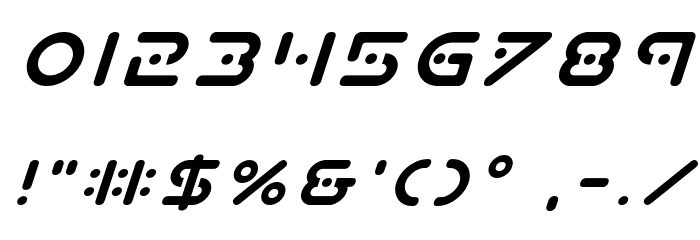 Planet X Italic Font OTHER CHARS