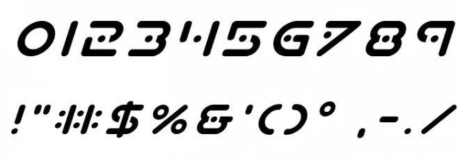 Planet X Italic Font OTHER CHARS