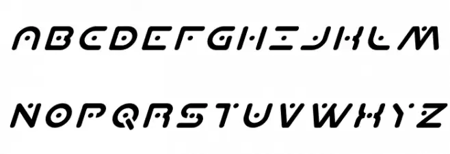 Planet X Italic Schriftart Groß