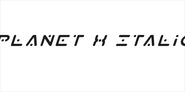 Planet X Italic Logo