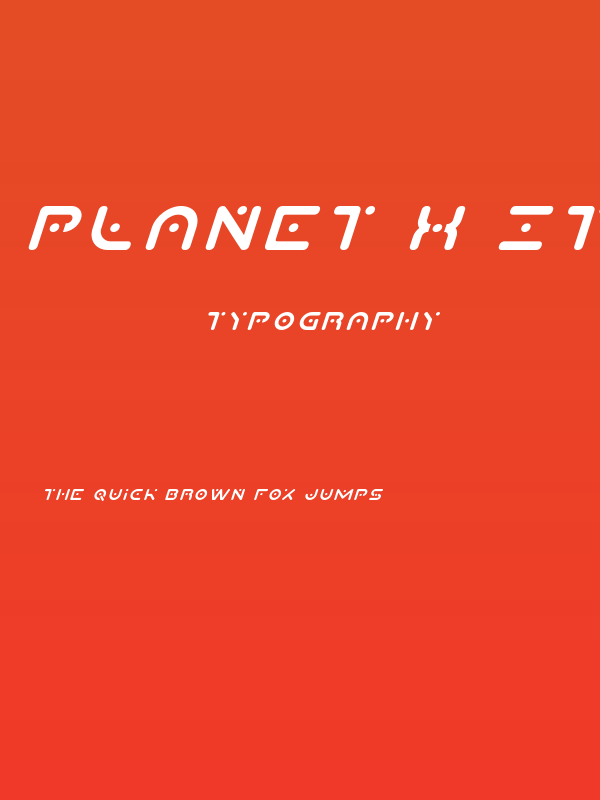 Planet X Italic Poster