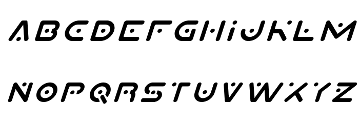 Planet X Italic Font LOWERCASE