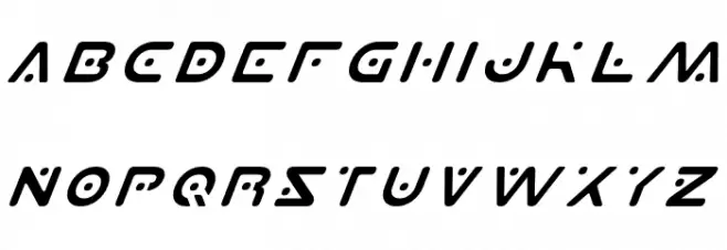 Planet X Italic Font UPPERCASE