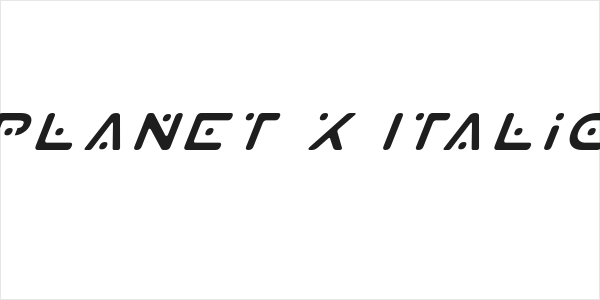Planet X Italic Logo