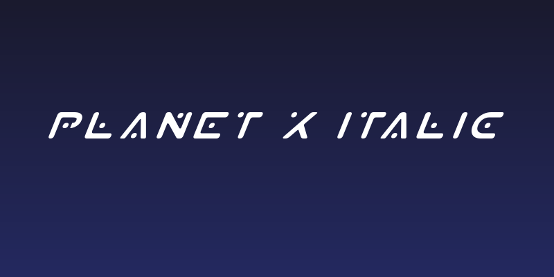 Planet X Italic Social Header