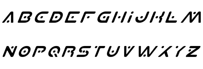 Planet X Italic Font LOWERCASE