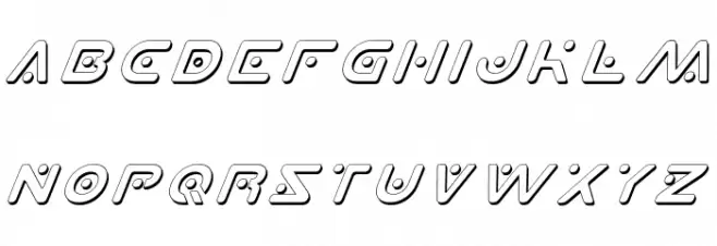 Planet X Shadow Italic 字体 大写