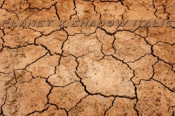 Planet X Shadow Italic Font examples