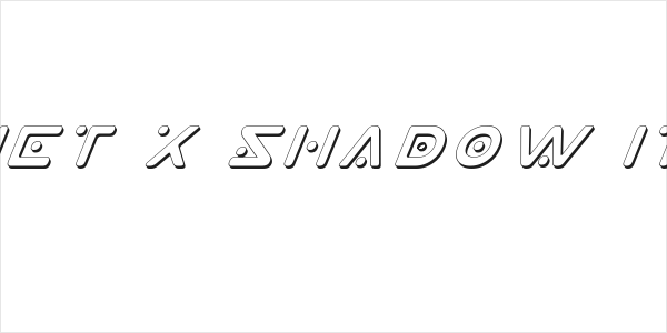 Planet X Shadow Italic Logo