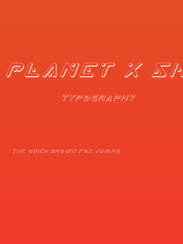 Planet X Shadow Italic Poster