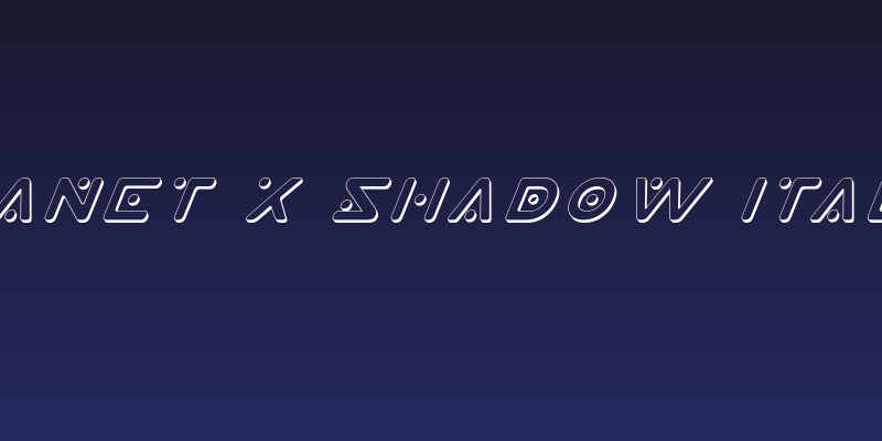 Planet X Shadow Italic Social Header