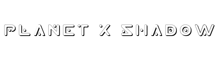 Planet X Shadow Font