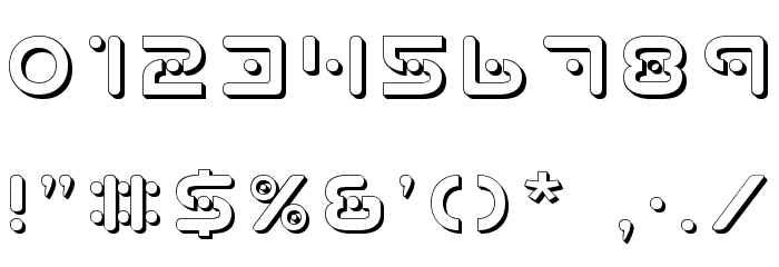 Planet X Shadow Font OTHER CHARS