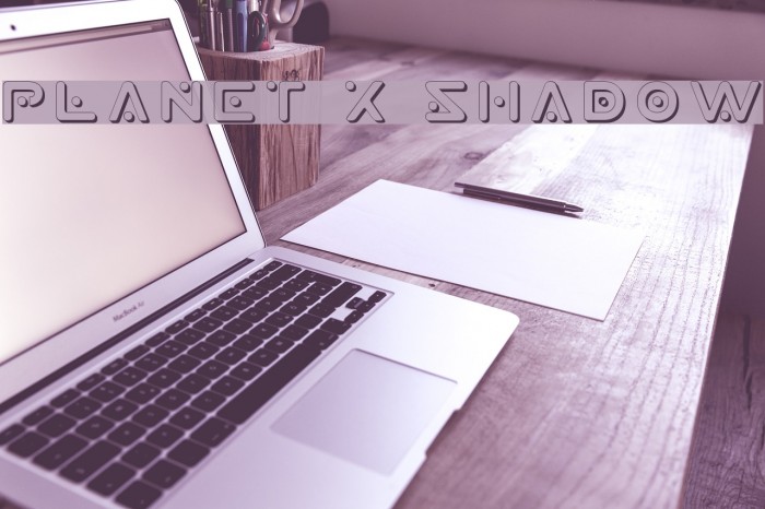 Planet X Shadow Font examples