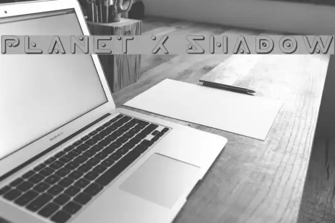 Planet X Shadow Font examples