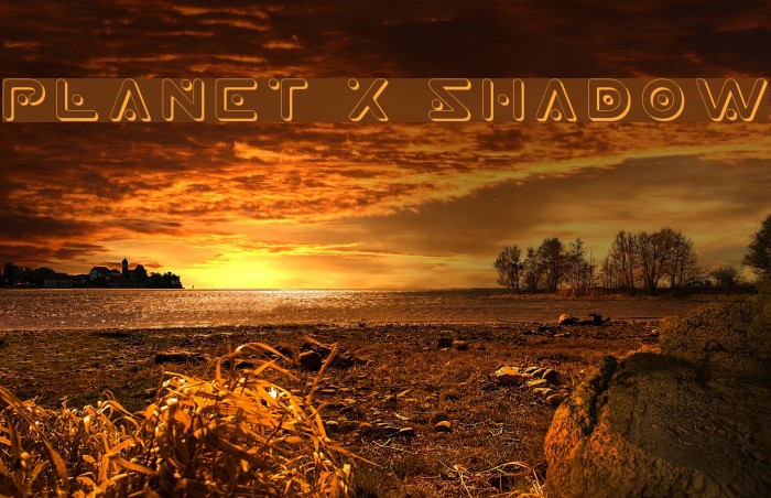 Planet X Shadow Font examples