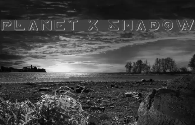Planet X Shadow Font examples