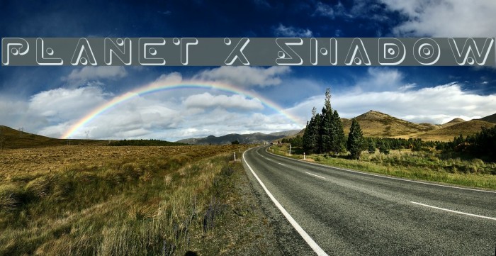 Planet X Shadow Font examples