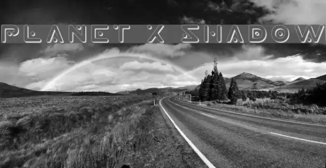 Planet X Shadow Font examples