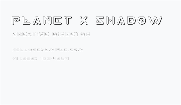 Planet X Shadow Business Card