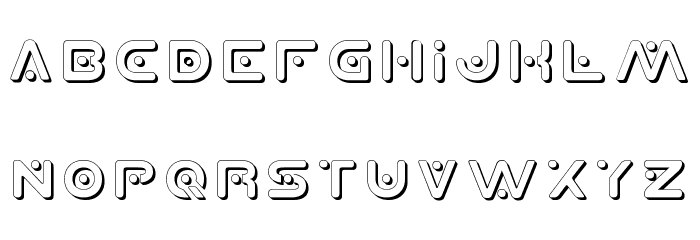 Planet X Shadow Font LOWERCASE