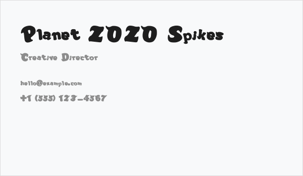 Planet ZOZO Spikes Business Card