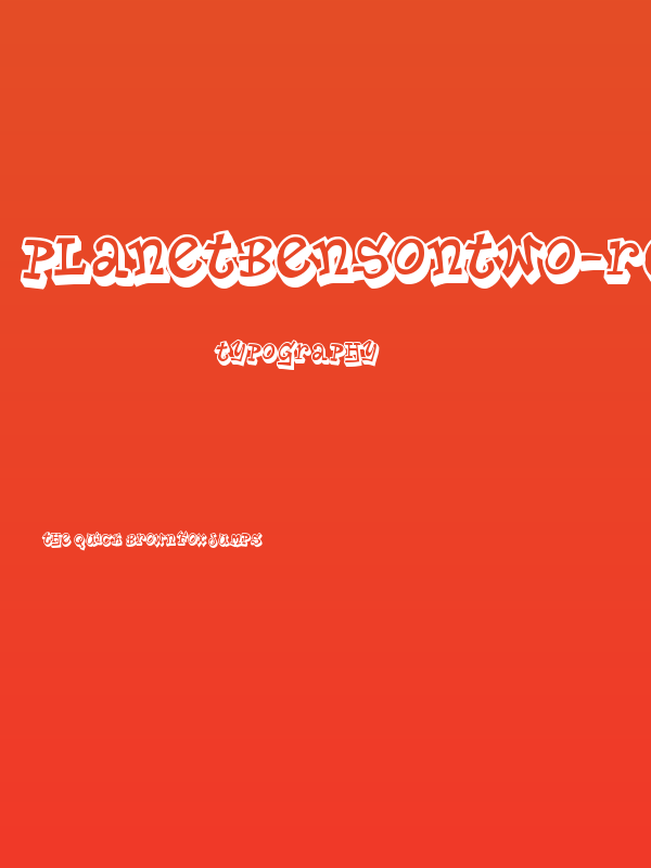 PlanetBensonTwo-Regular Poster