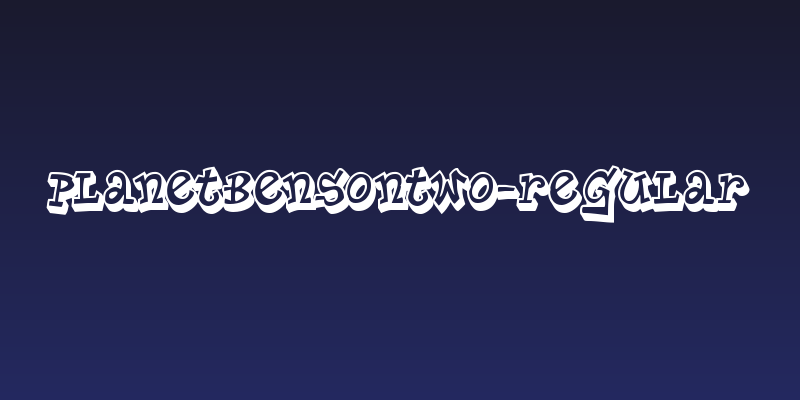 PlanetBensonTwo-Regular Social Header