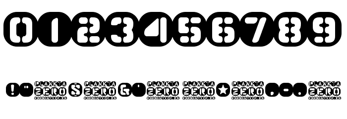 Planeta Zero Font OTHER CHARS