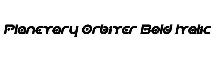 Planetary Orbiter Bold Italic Fonte