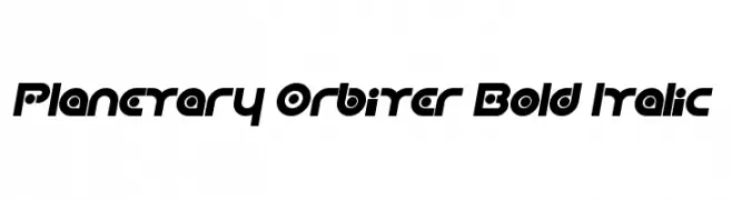 Planetary Orbiter Bold Italic  les polices de caractères gratuit tlcharger