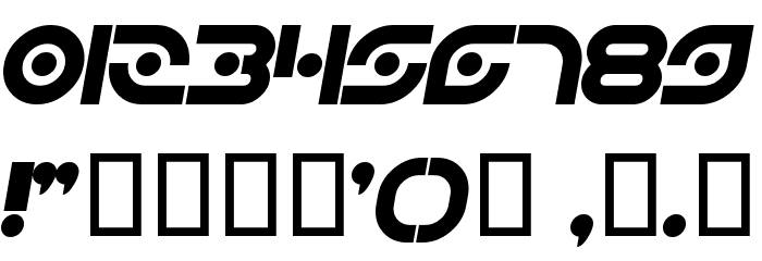 Planetary Orbiter Bold Italic Font OTHER CHARS