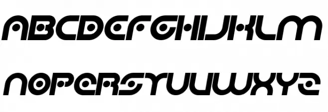 Planetary Orbiter Bold Italic 字体 大写