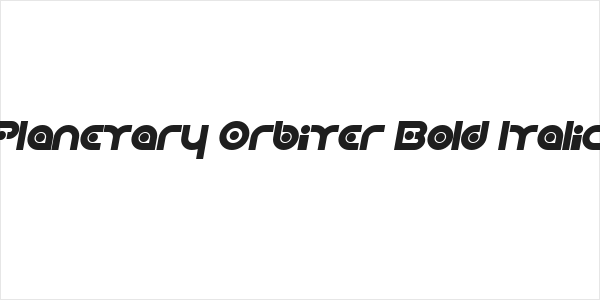 Planetary Orbiter Bold Italic Logo