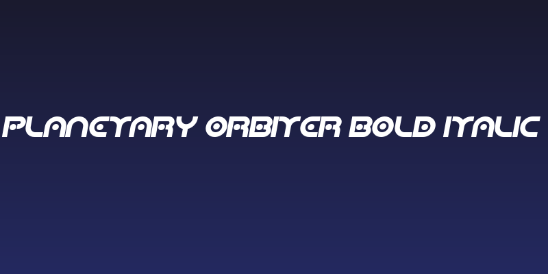 Planetary Orbiter Bold Italic Social Header